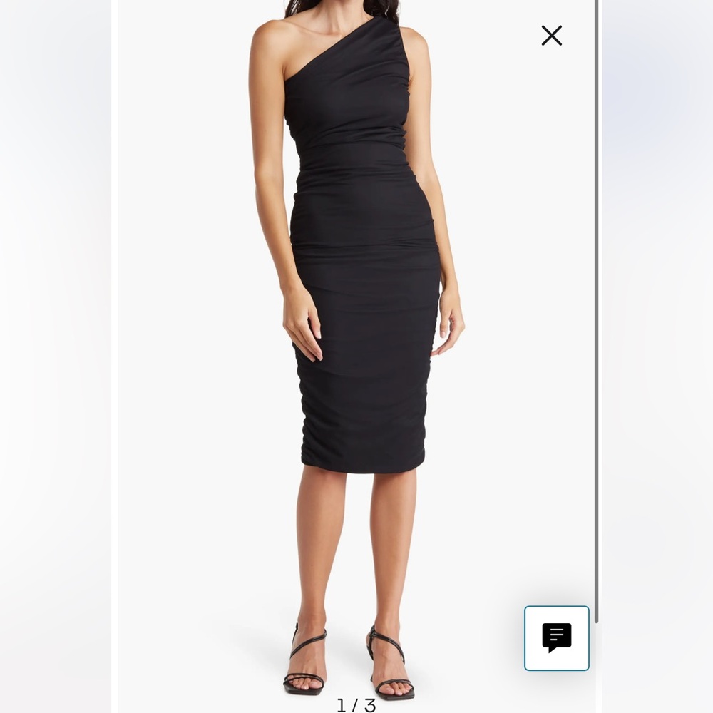 NWT One Shoulder Ruched Dress